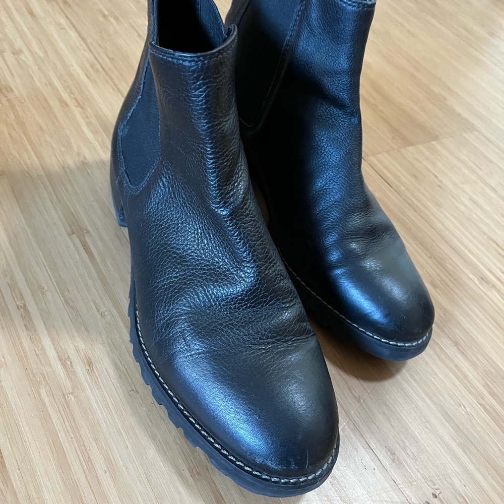 Leather boots